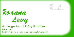 roxana levy business card